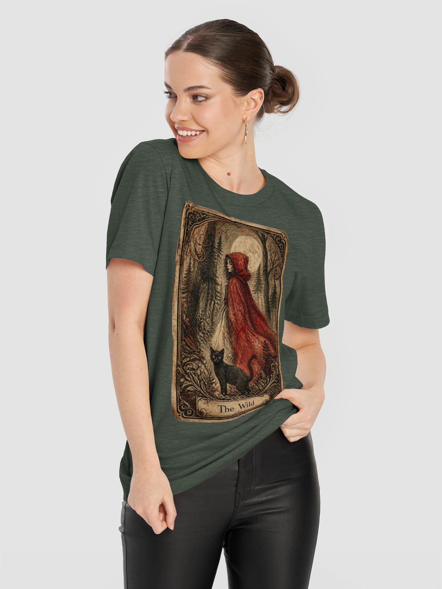 Little Red Riding Hood Dark Fairytale Shirt, Tarot Inspired Graphic Tee product image (12)