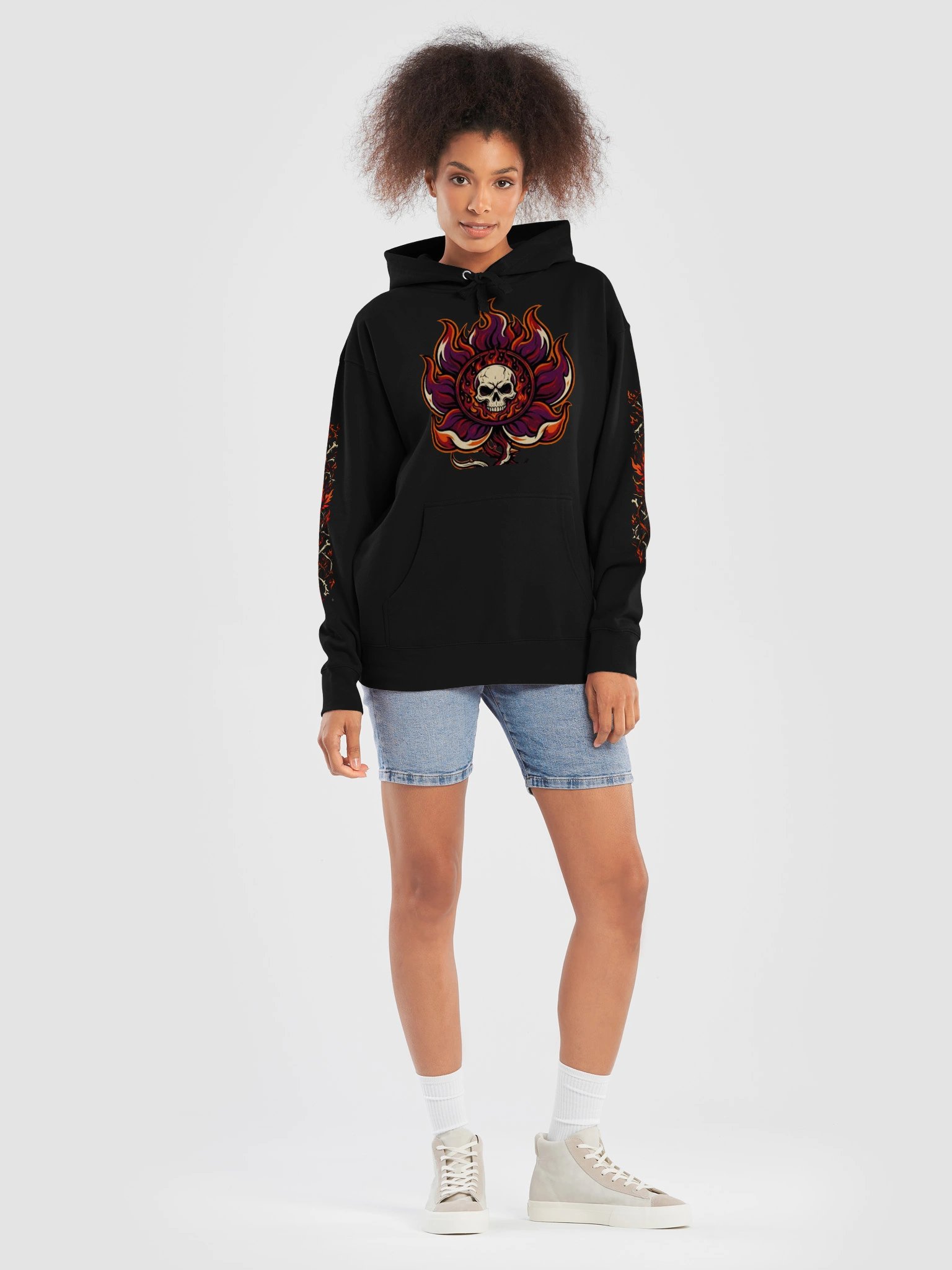 MINAY Originals | Infernal Blossom Graphic Heavyweight Hoodie – Dark Academia Streetwear product image (59)
