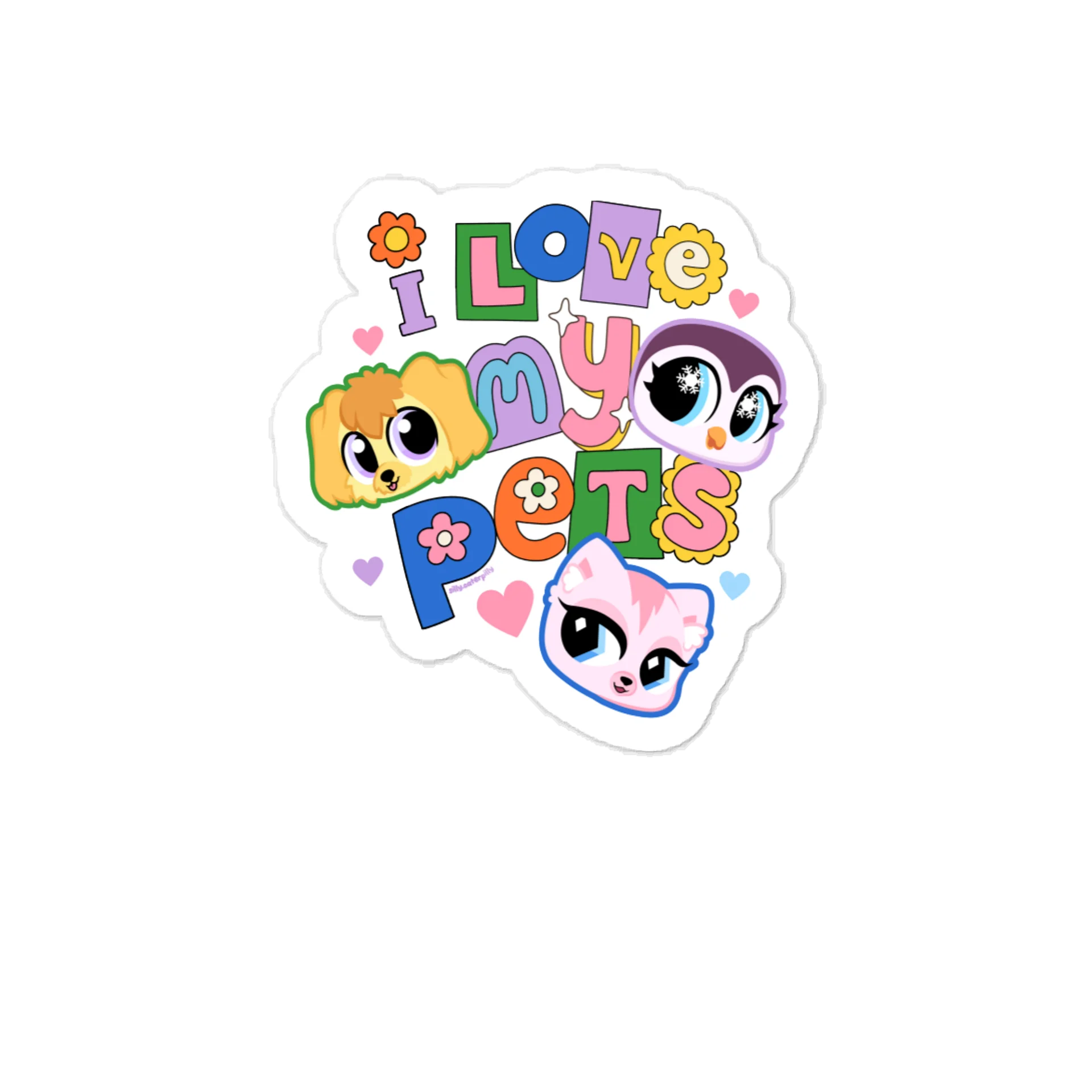I Love My Pets Vinyl Sticker product image (1)