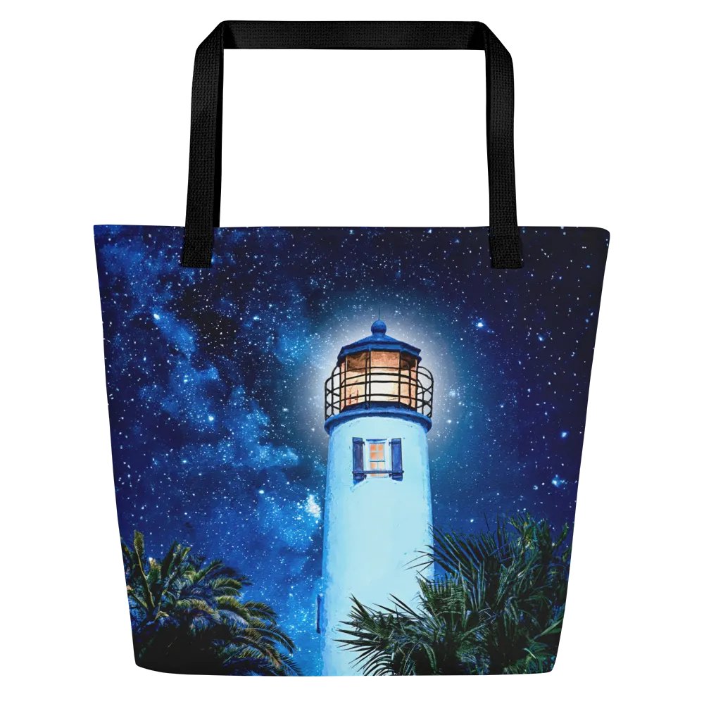 St. George Island Lighthouse by Night – Florida Tote Bag product image (1)