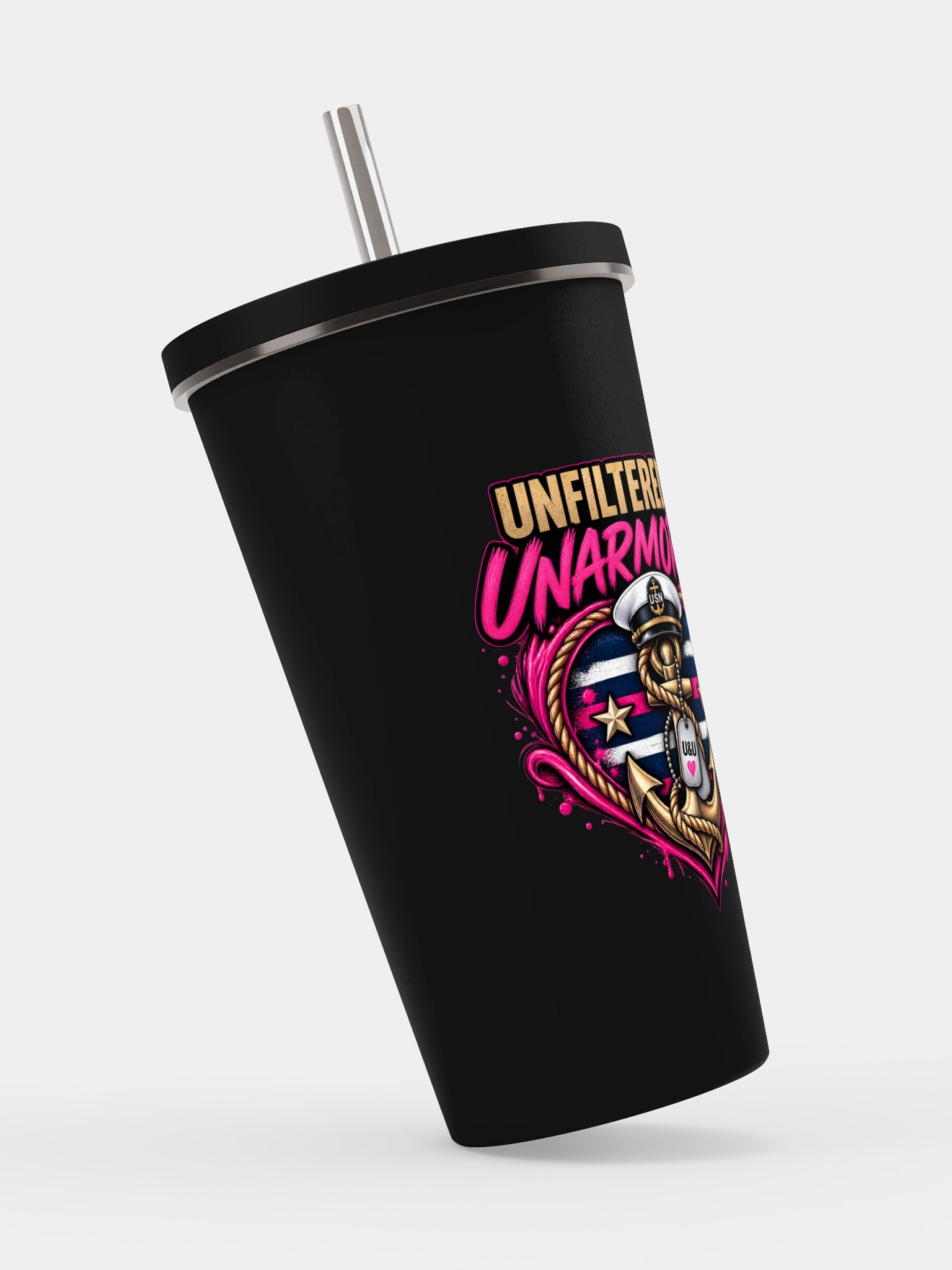 Navy U&U Heart Tumbler product image (2)