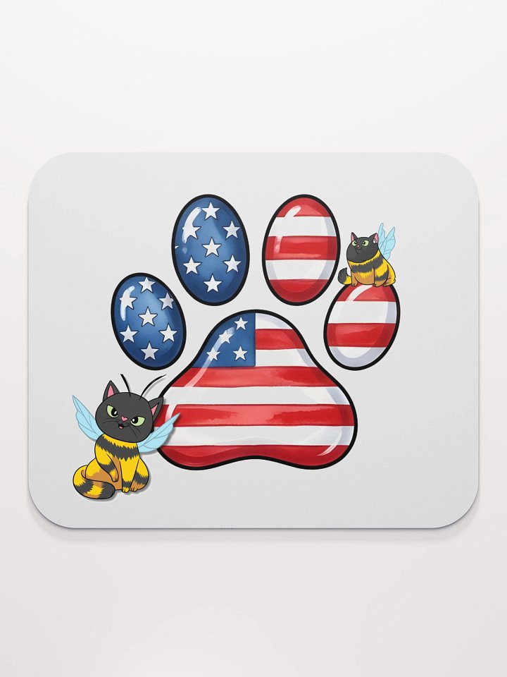 Patriotic Paw Print Mouse Pad product image (2)
