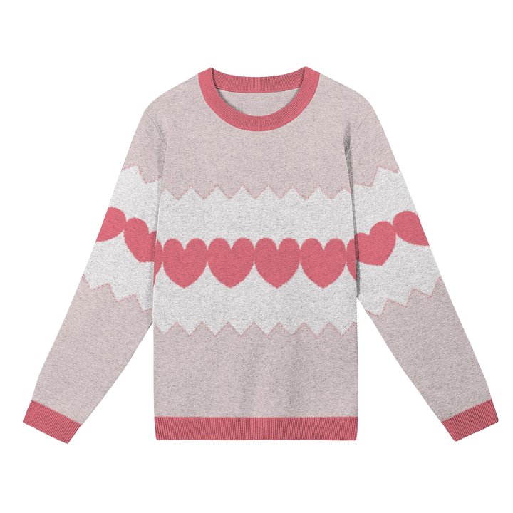 Line of Hearts Knitted Classic Sweater product image (1)