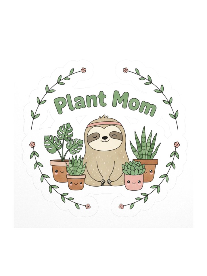 Sticker "Plant Mom" - Perezoso Cute product image (1)
