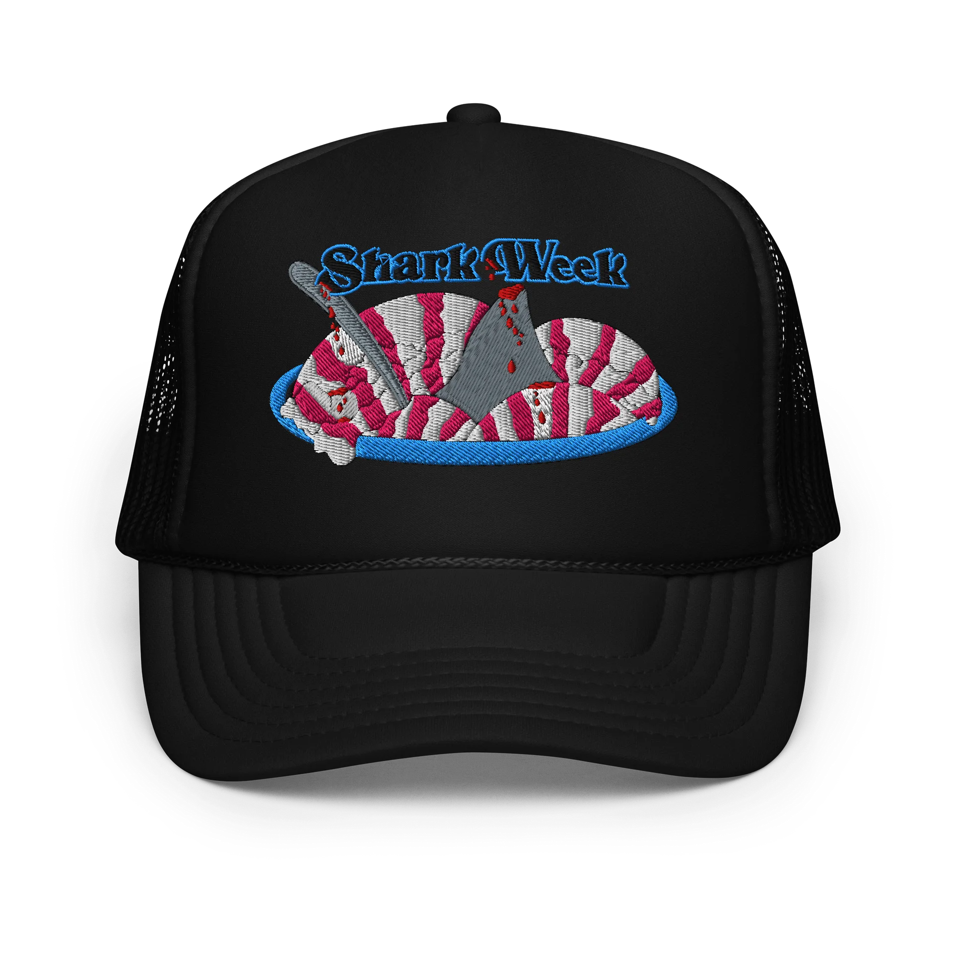 Shark Week Trucker Hat in Raspberry Ripple product image (1)