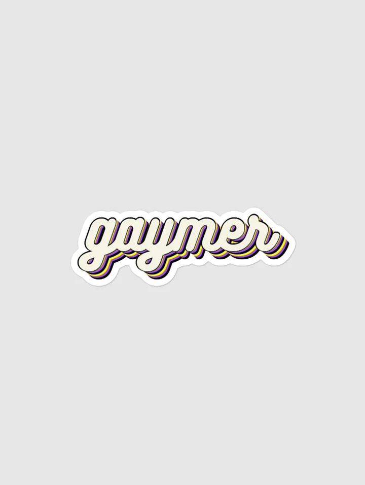 GAYMER STICKER - NONBINARY PRIDE product image (1)