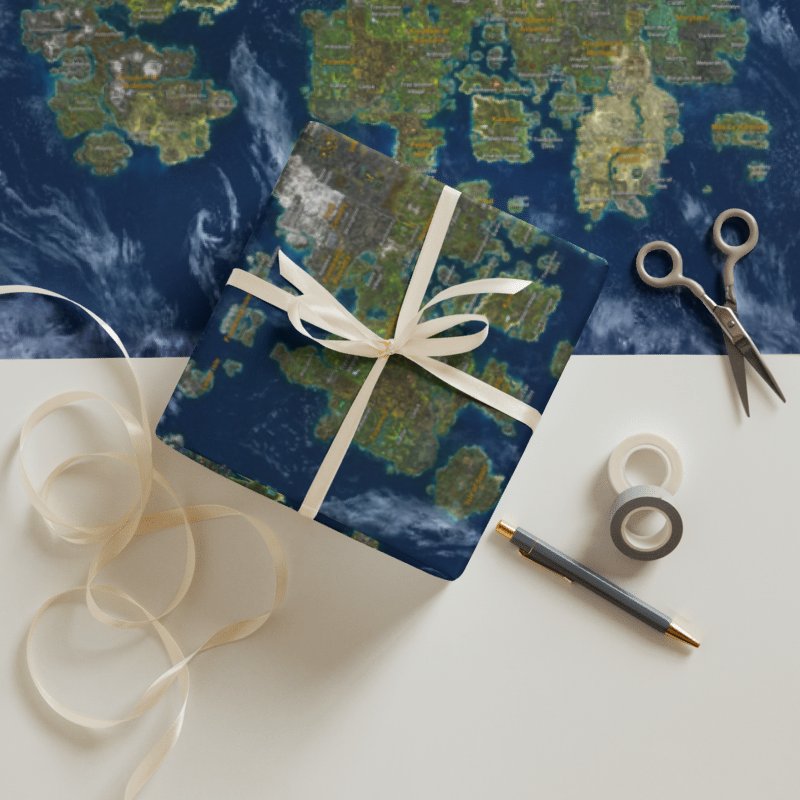 Pre-Sailing World Map Wrapping Paper product image (1)