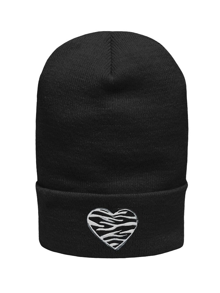 Zebra Heart Beanie product image (1)