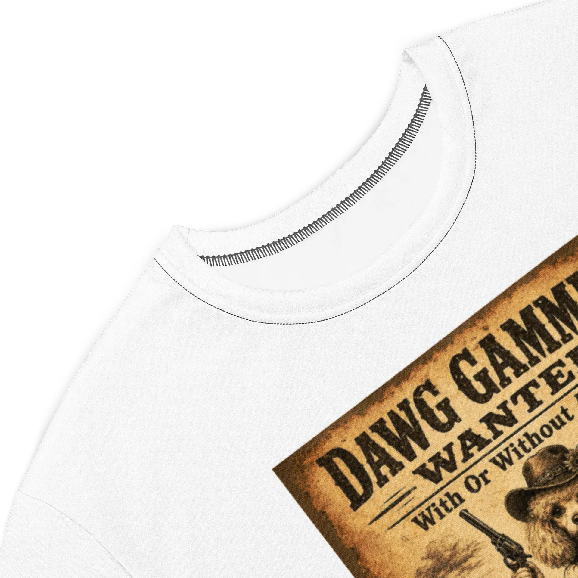 DAWG GAMMIT™ WANTED White Poodle T-shirt Dress product image (4)