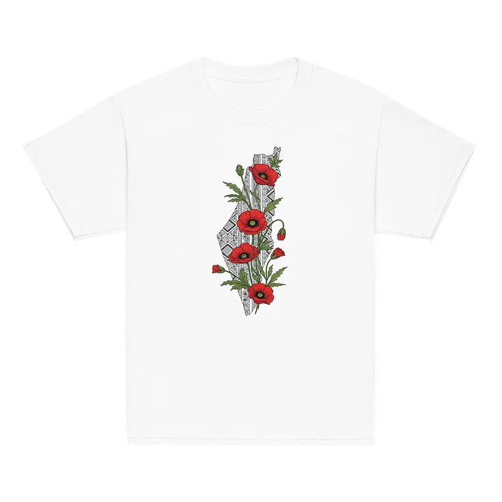 Kids Palestine Poppy and Tatreez Map T-Shirt product image (52)