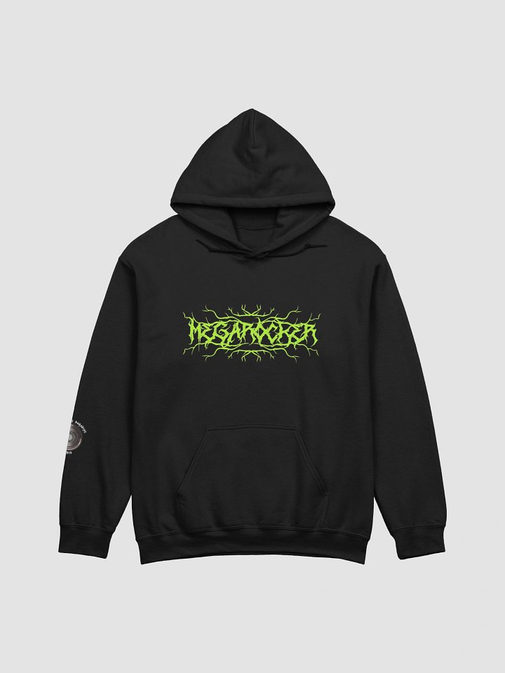 MegaRocker Neon Green Death Metal Logo Pullover Hoodie product image (1)