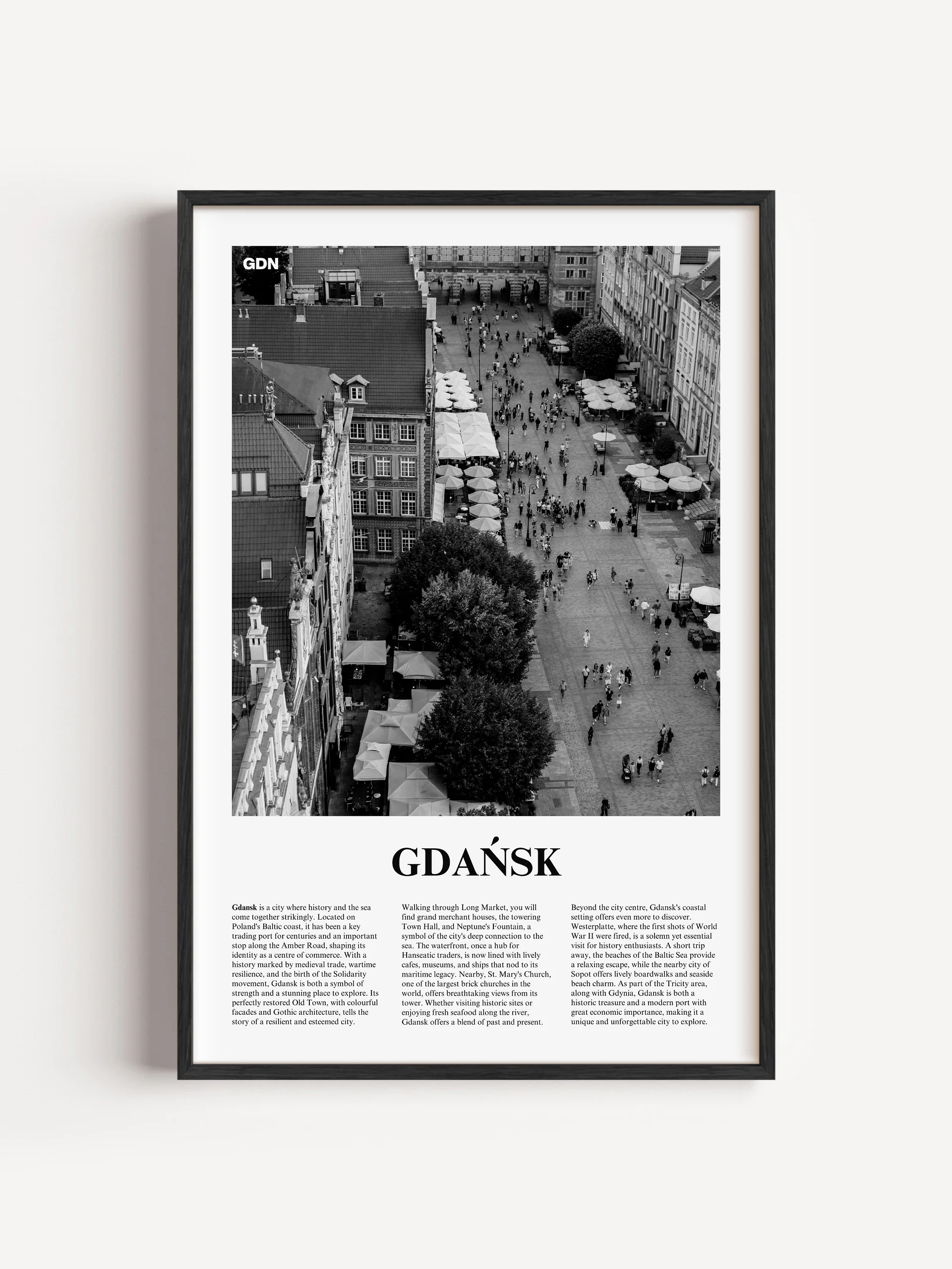 Gdansk 03 Newspaper Poster | Framed product image (1)