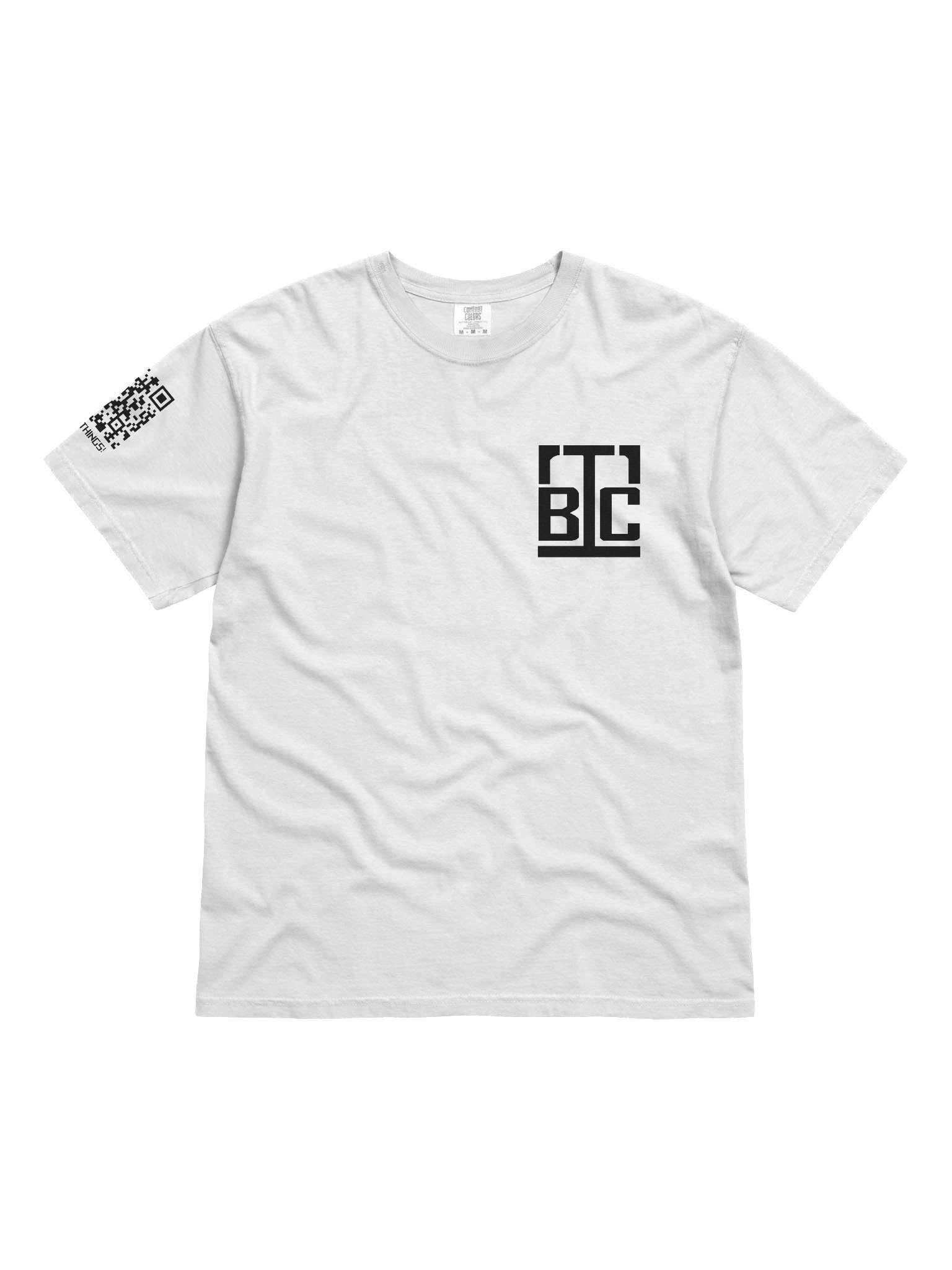 WHITE Ultra-Soft Cotton Tee - I BUILD THINGS! (Sleeve Print) product image (1)