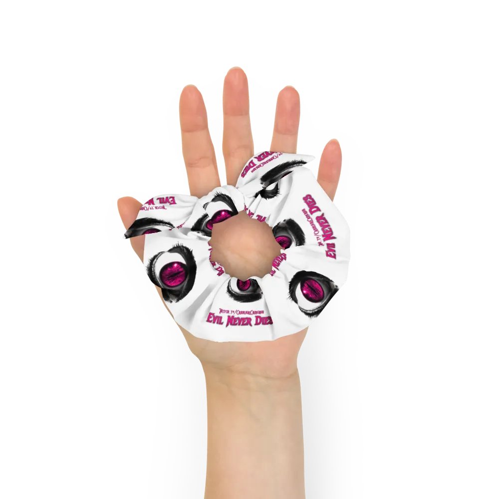 Pink Evil Never Dies Logo Scrunchie product image (6)
