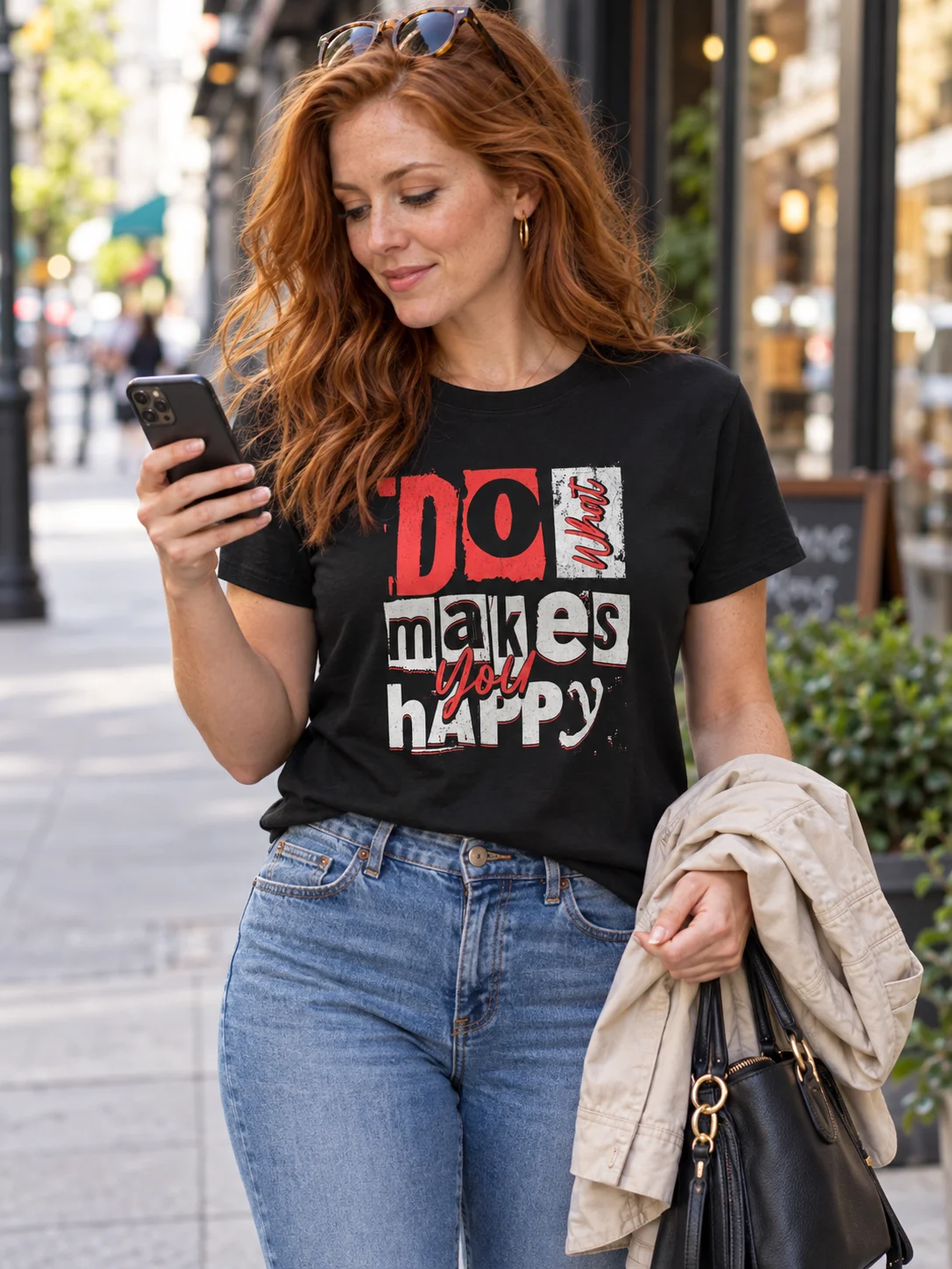 Do What Makes You Happy – Retro Graphic T-Shirt product image (1)