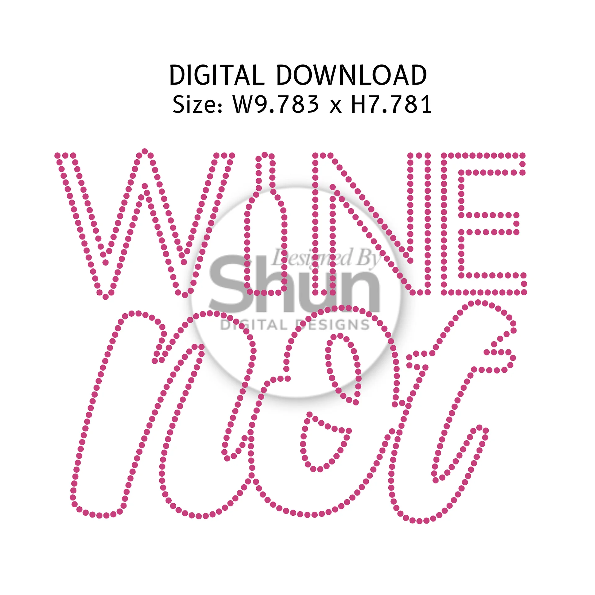 Wine Not | SS10 Rhinestone Template | Digital Download product image (1)
