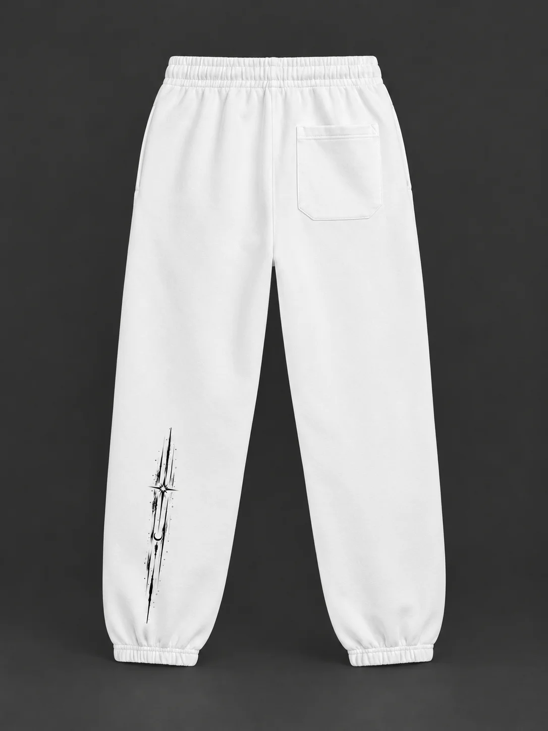BLAVK NOCTURNE Angel Graphic Joggers — White product image (4)