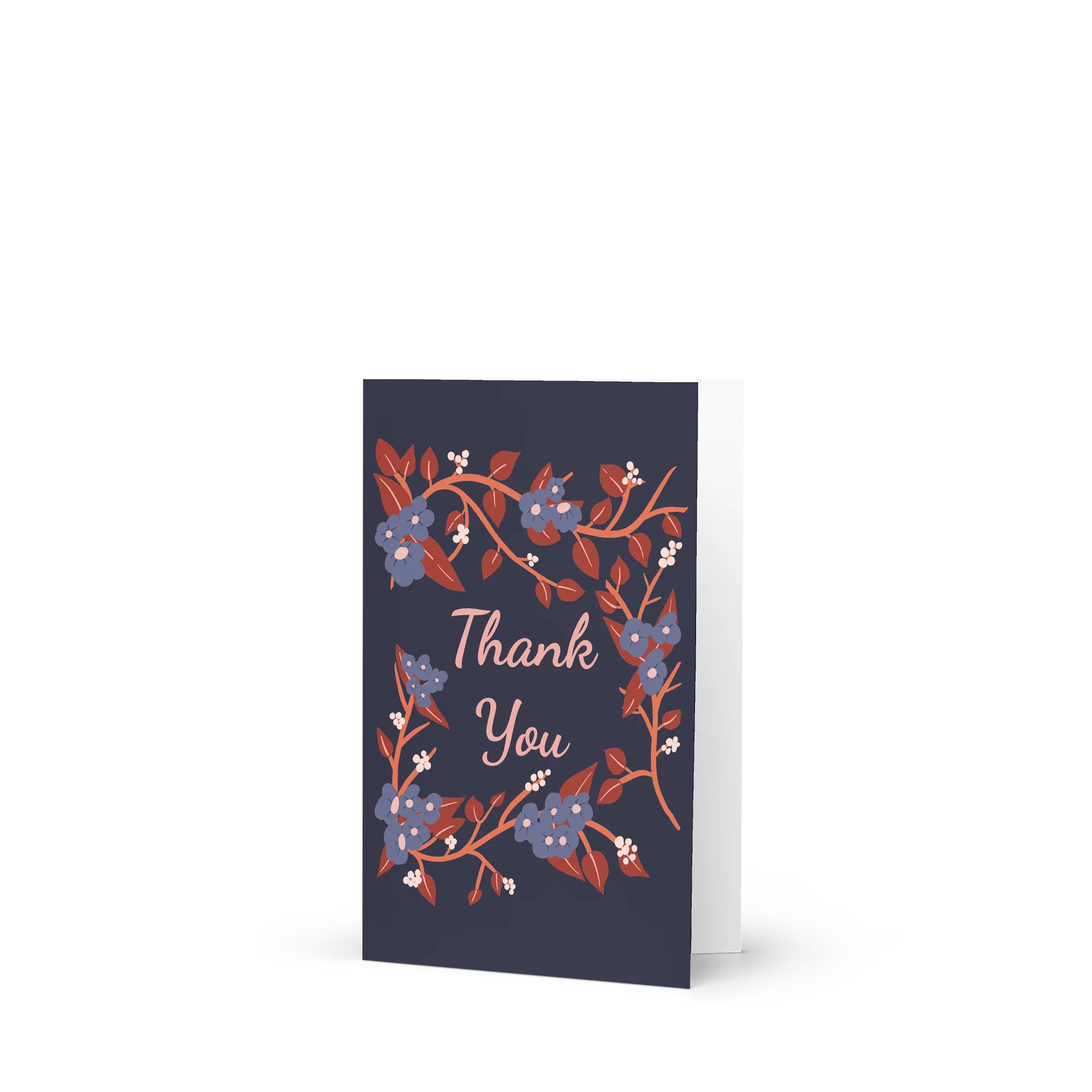 Thank You Botanical Garland | Deep Periwinkle & Rust on Midnight product image (1)