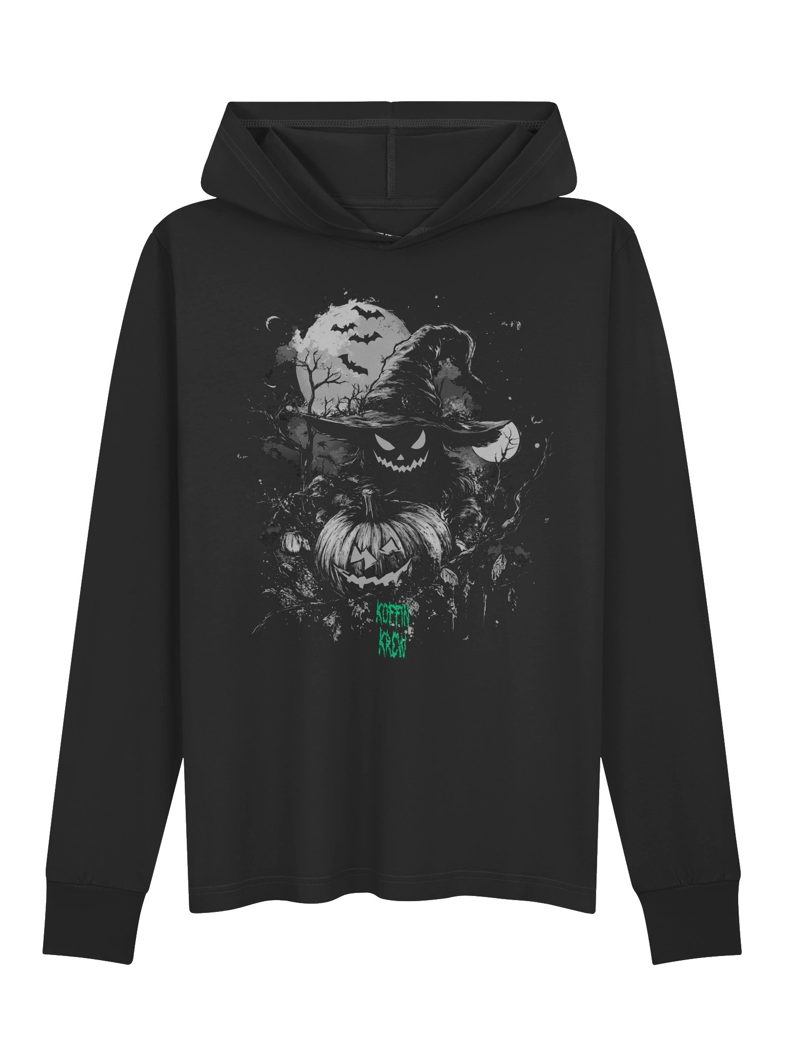 Pumpkin Head Hooded Long Sleeve Tee product image (1)