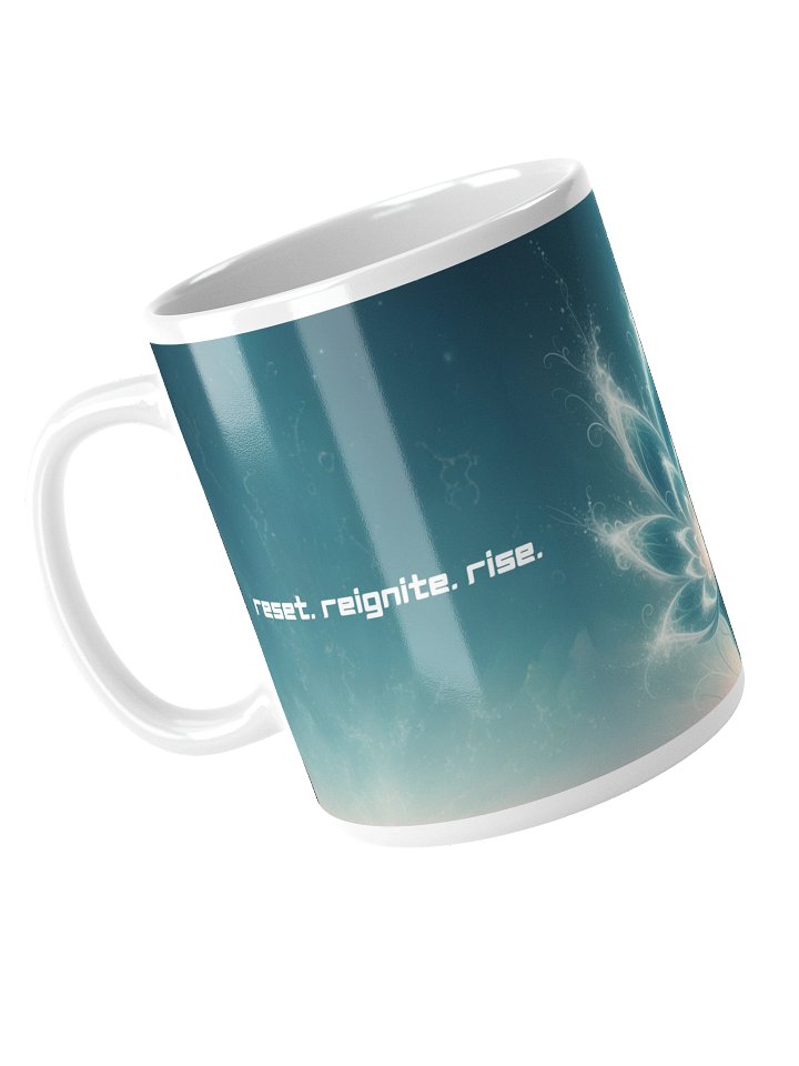 Reset. Reignite. Rise. Momentum Mug – Teal Bloom product image (2)