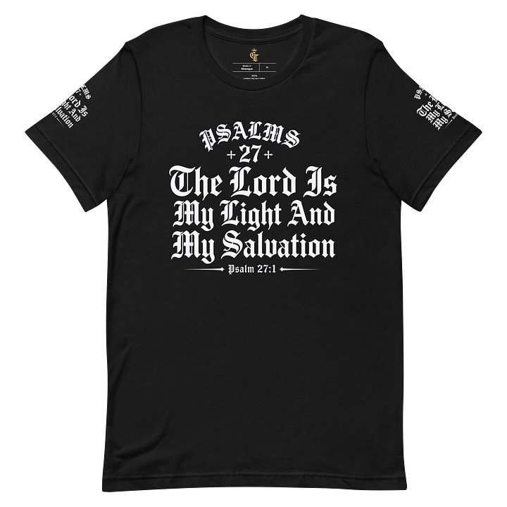 Psalm 27 Gothic Tee — 'The Lord Is My Light' product image (5)