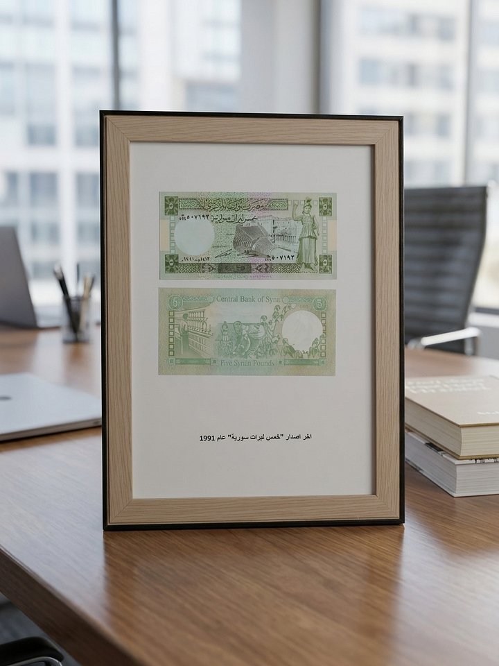 تذكار اخر اصدار من خمس ليرات سوريا ورقية 1991 product image (1)