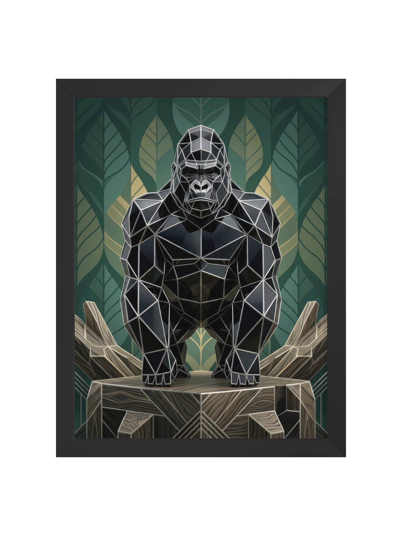 Geometric Gorilla Framed Poster - Neo-Deco Wall Art product image (17)