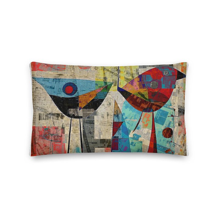 Fragments and Feathers Linen Luxe All-Over Premium Pillow product image (2)