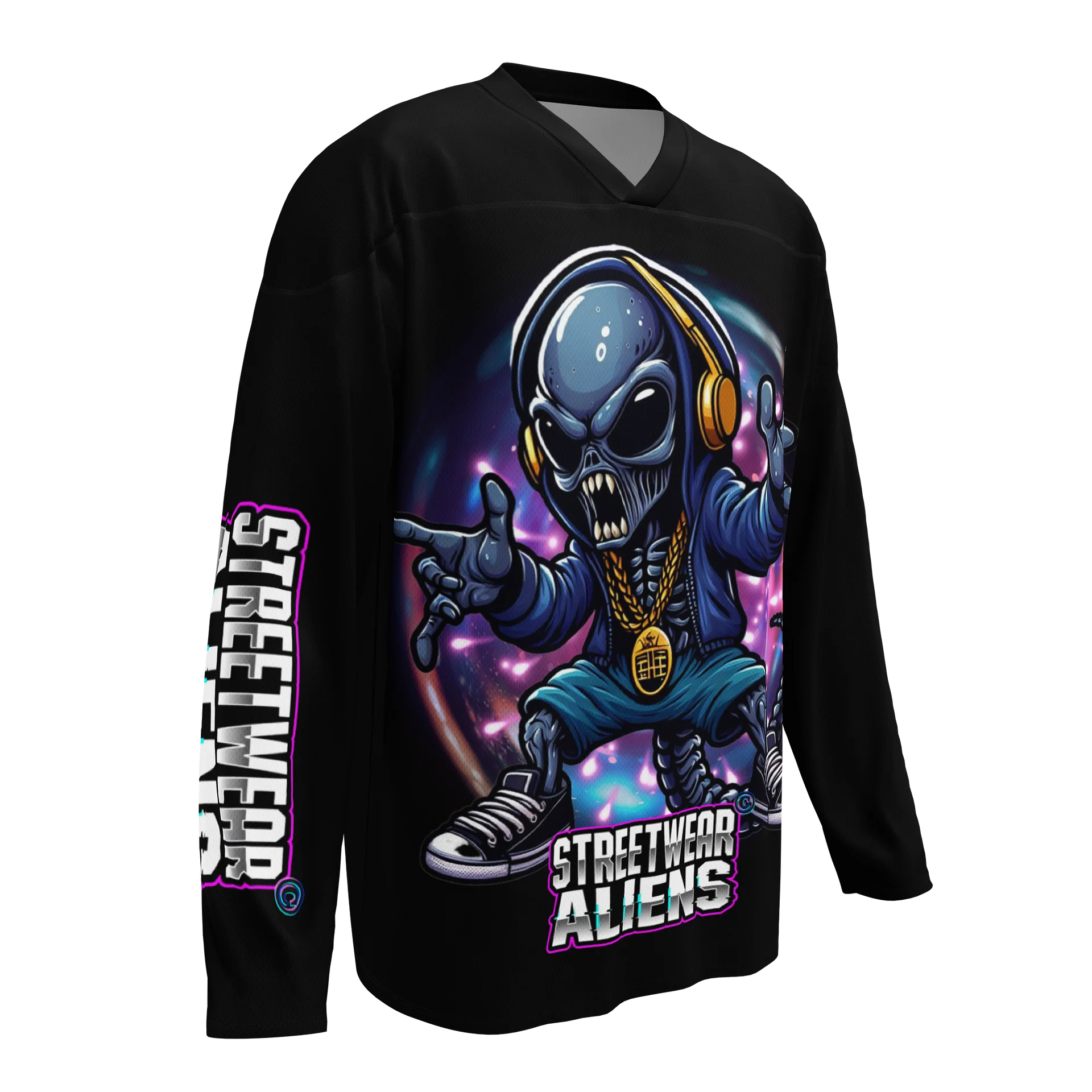 LIMITED EDITION - CNX Core All-over print Unisex Long Sleeve Tee — Streetwear Aliens 002 product image (3)