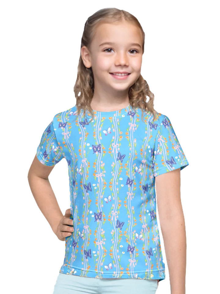 KIDS キッズ | Dancing Breeze Tee – Blue | 2T-7 | 90cm-120cm product image (1)