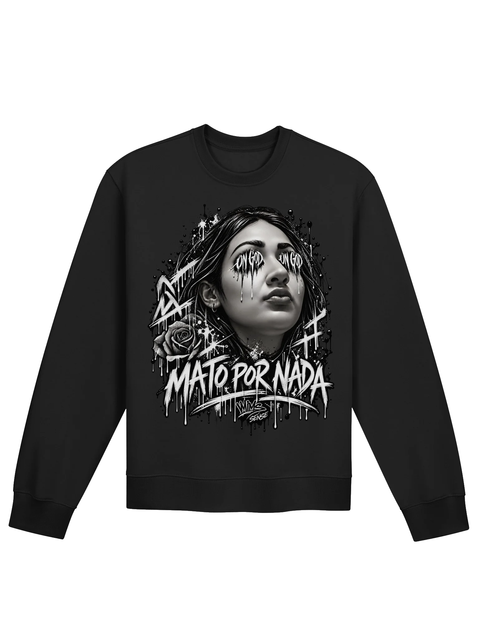 On God Rose Drip Sweatshirt product image (3)