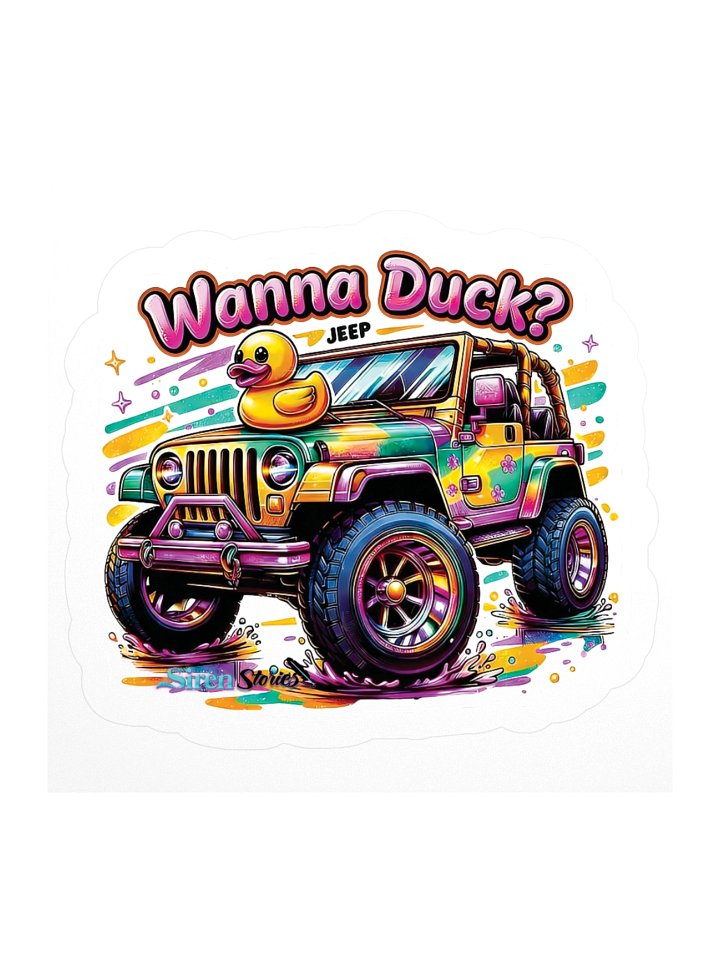 Wanna Duck? Kiss Cut Sticker product image (3)