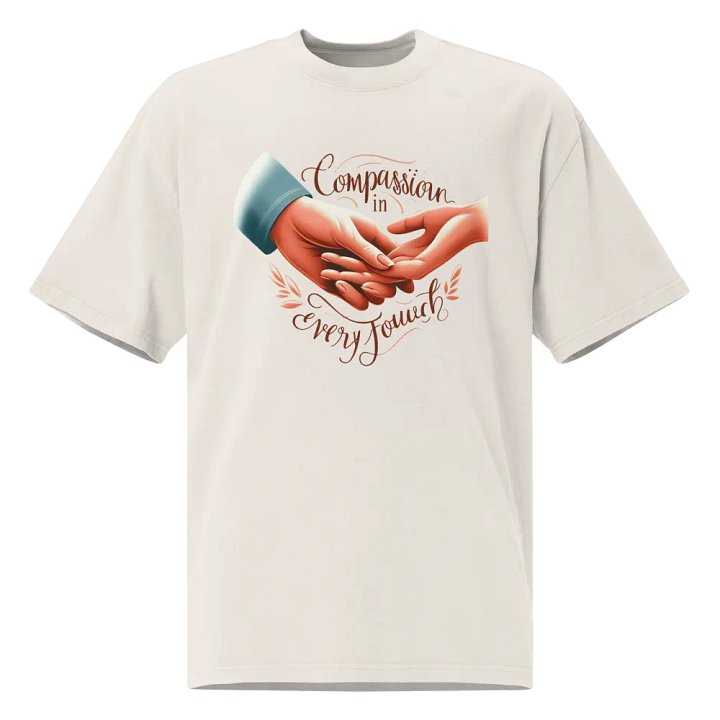 Compassion in Every Touch Oversized Faded T-Shirt product image (3)