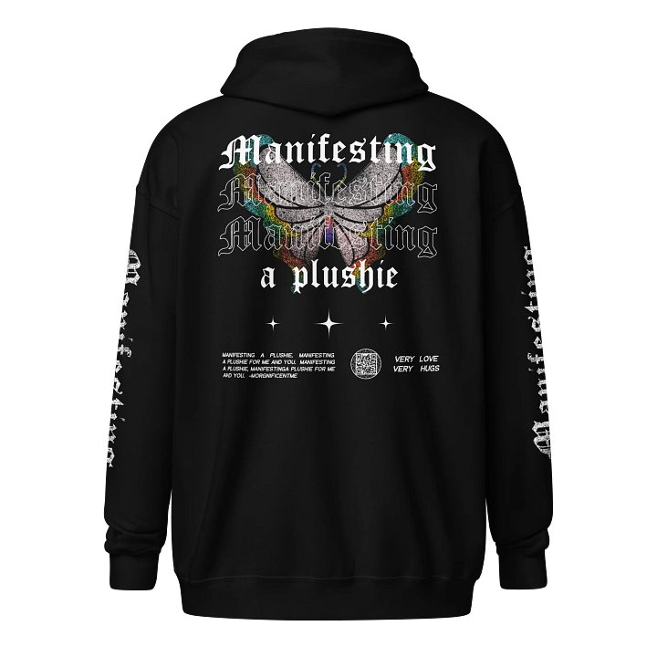Manifesting a Plushie Zip Up Hoodie - Grunge Butterfly Edition product image (2)