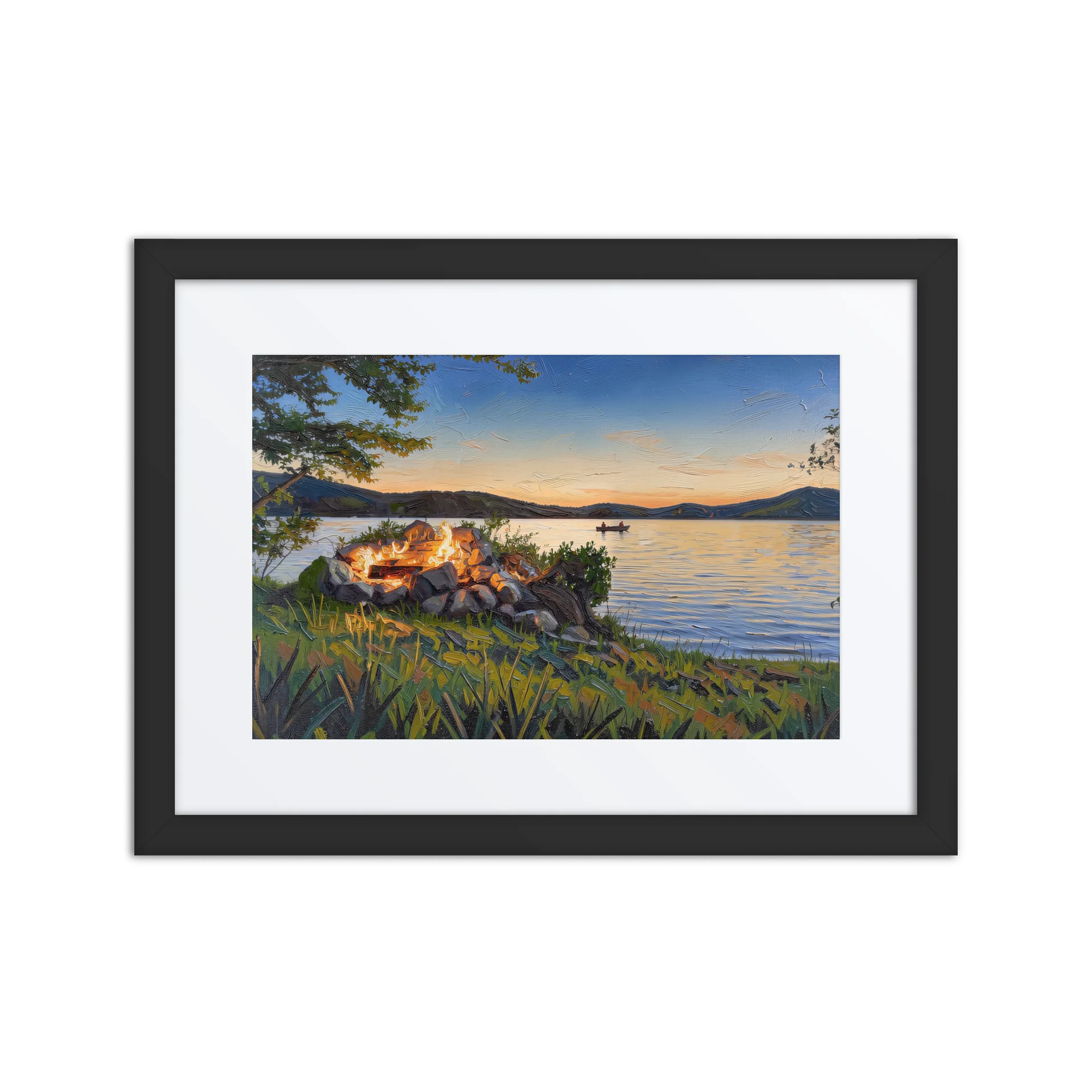 Campfire on the Shore Framed Print product image (1)