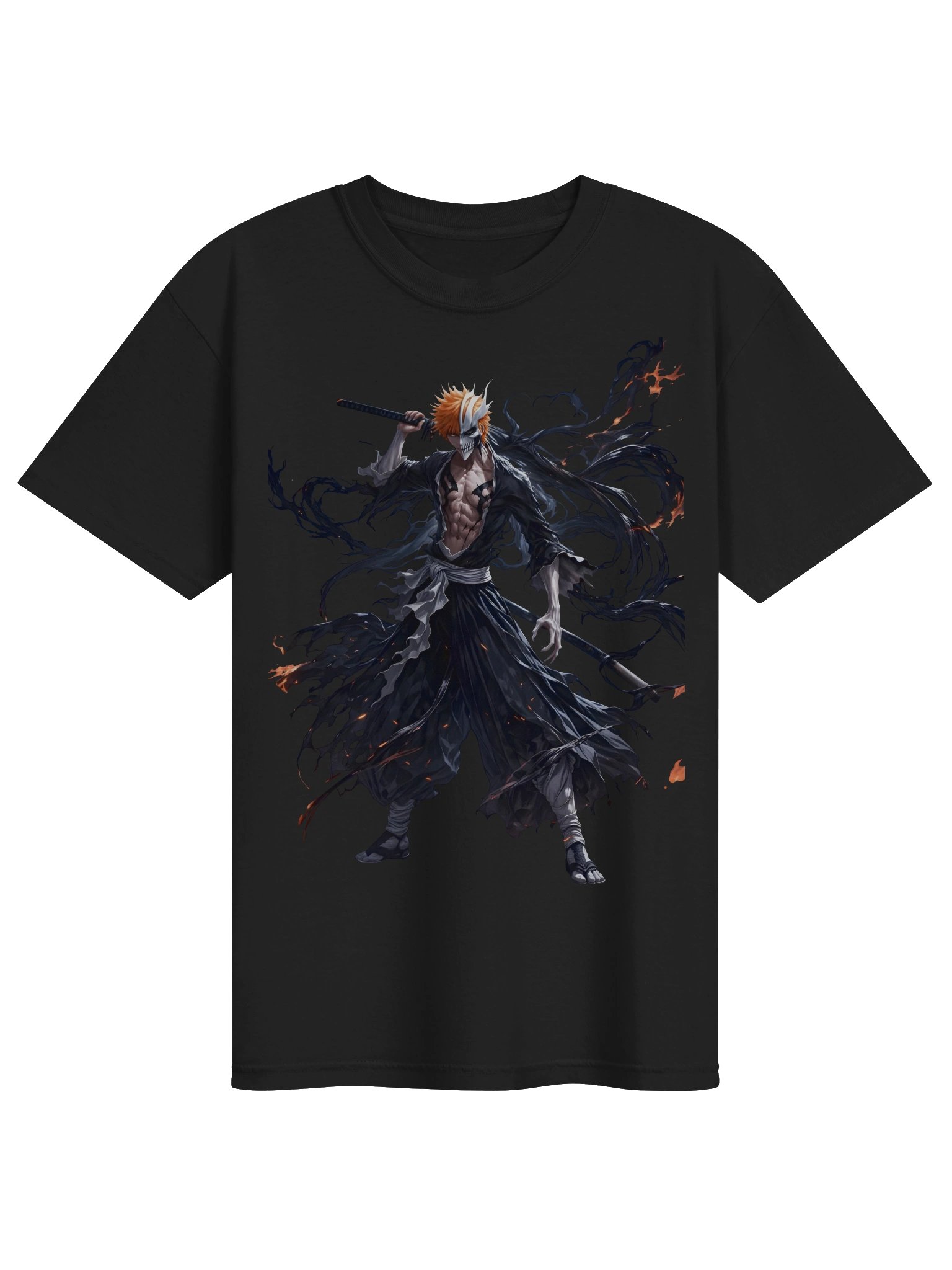Masked Flame Warrior Anime Tee product image (9)