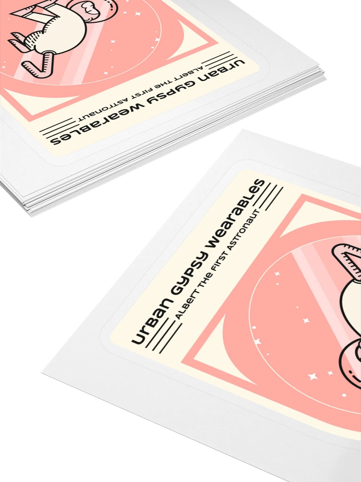 Albert The First Astronaut Kiss Cut Sticker product image (4)