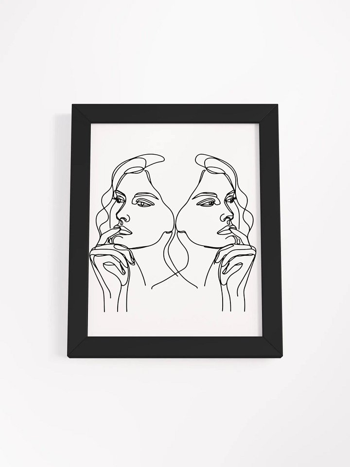 Thoughtful Female Faces Line Art Poster product image (18)