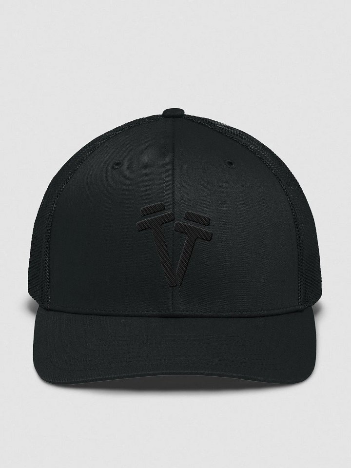 Black on Black Barbell Trucker Hat product image (1)
