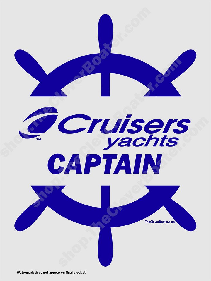 Cruisers Yachts Captain - T-Shirt - Light Shirt w/Blue Logo product image (2)