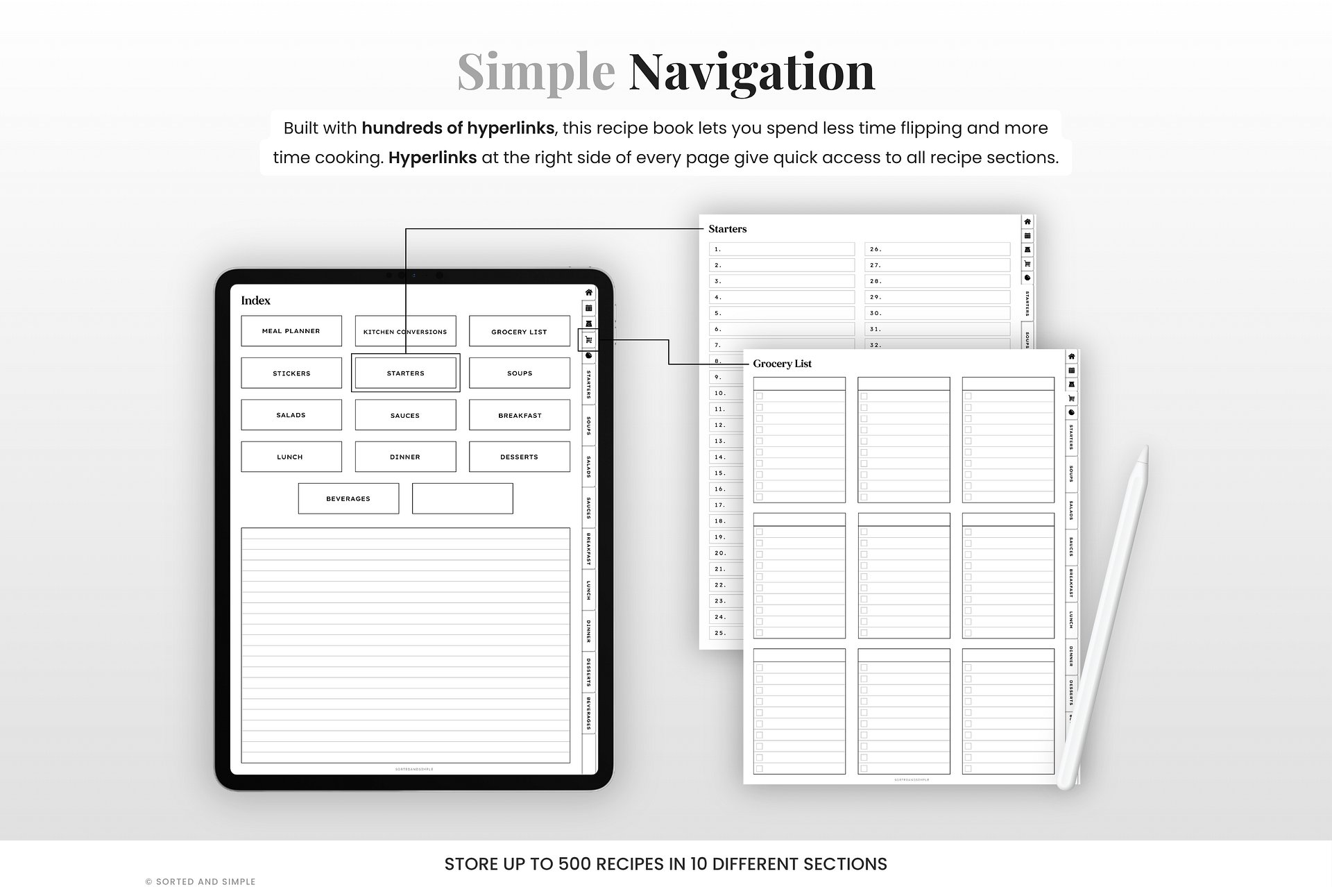 Digital Recipe Book - White product image (2)