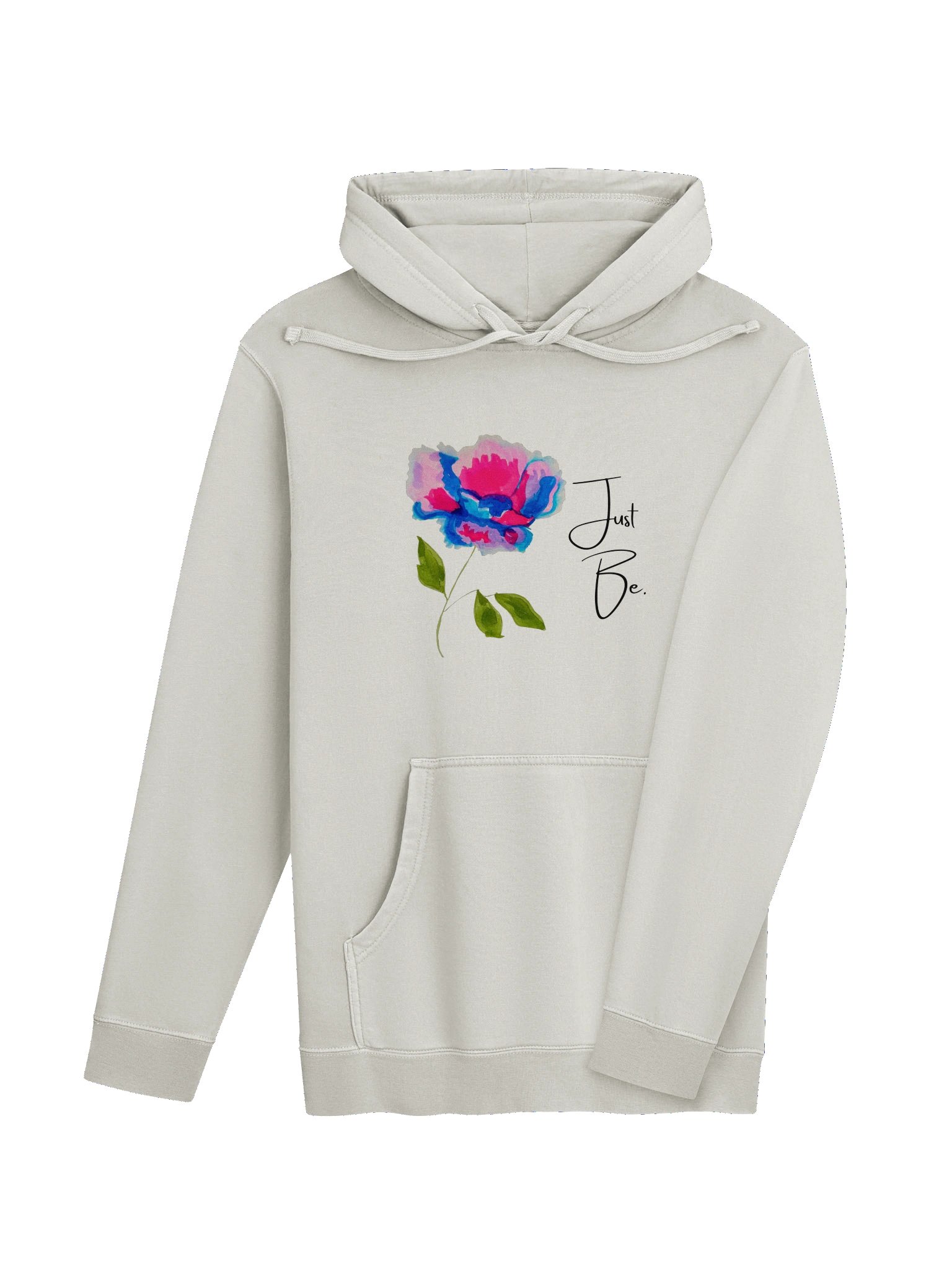 SIGNATURE Line Flower Watercolour Premium Pigment Dyed Hoodie product image (3)