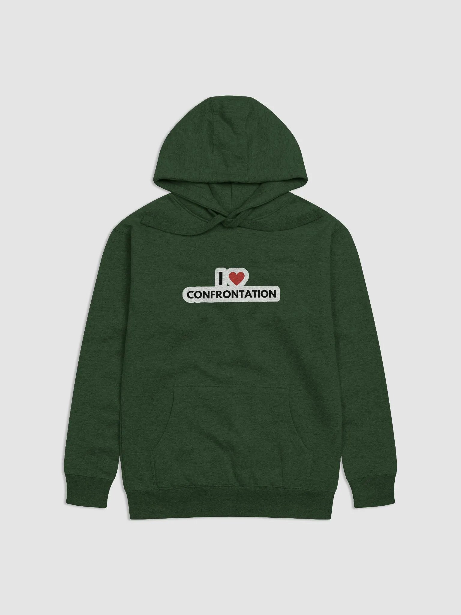 I <3 Confrontation (bubble design) printed heavyweight hoodie product image (2)