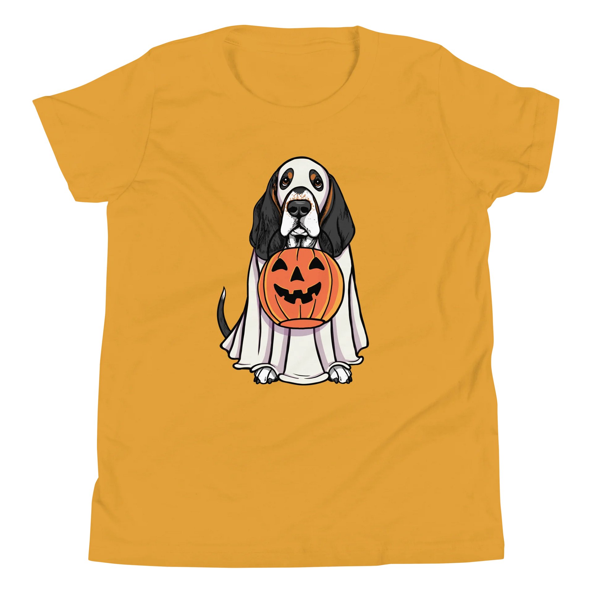 Halloween Basset Hound(Tricolor) Youth T-Shirt product image (5)