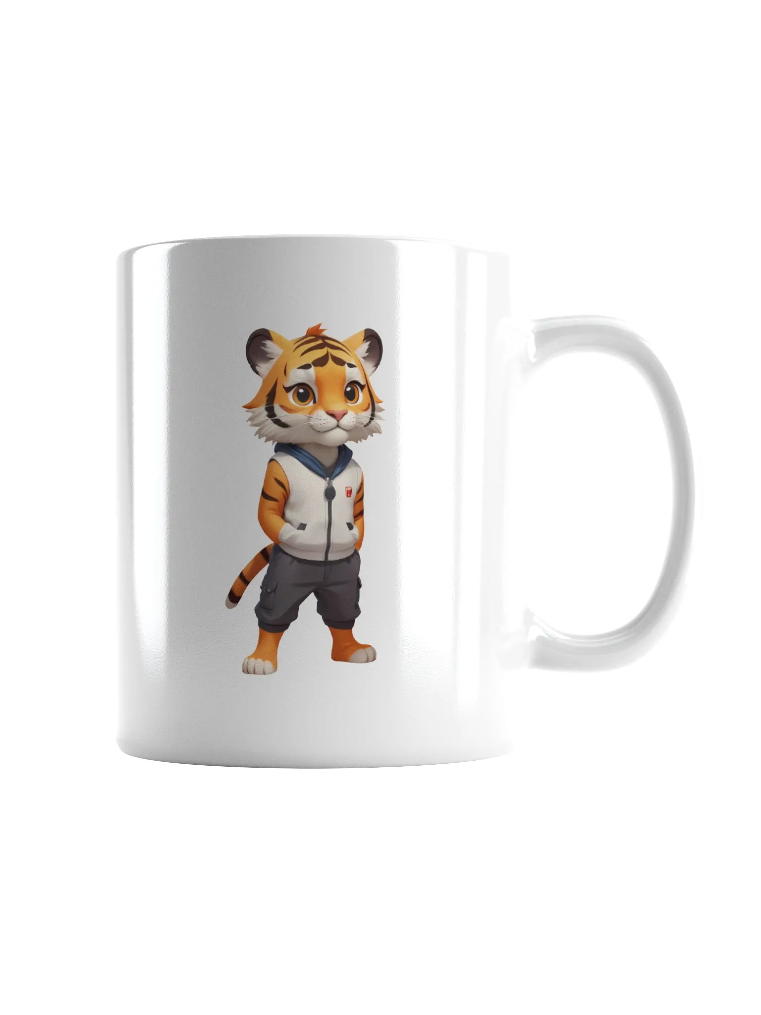 Cute Cartoon Tiger White Mug product image (2)