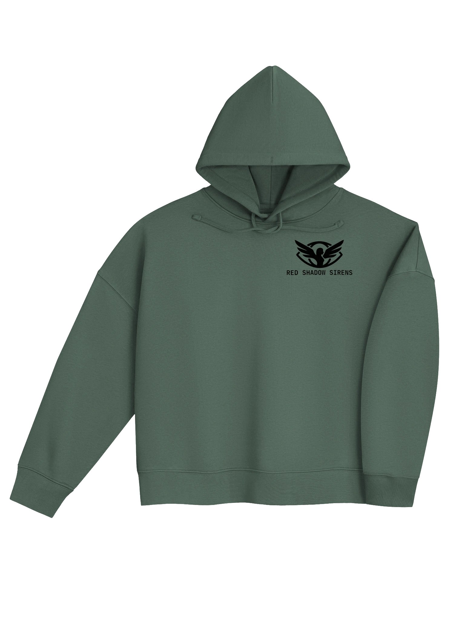 Women's organic hoodie (agency logo, black) product image (4)