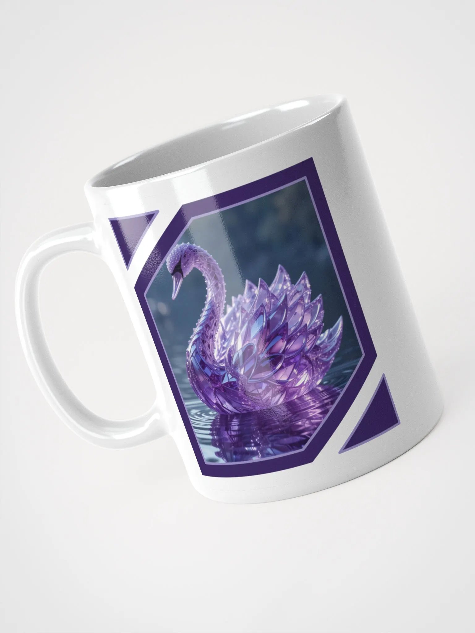 Glossy Mug: Amethyst Swan product image (3)