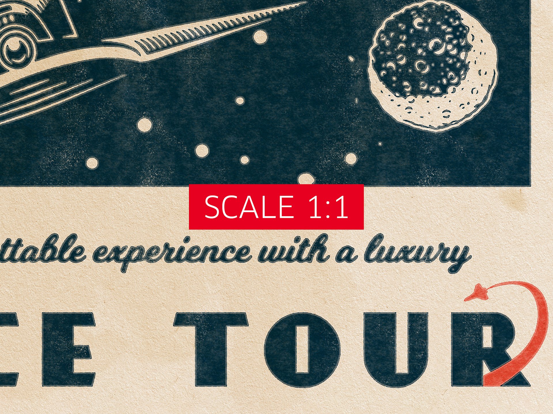 Space Tour — Vintage space poster, retro space art, propaganda poster, retrofuturism art, retro sci-fi print product image (4)