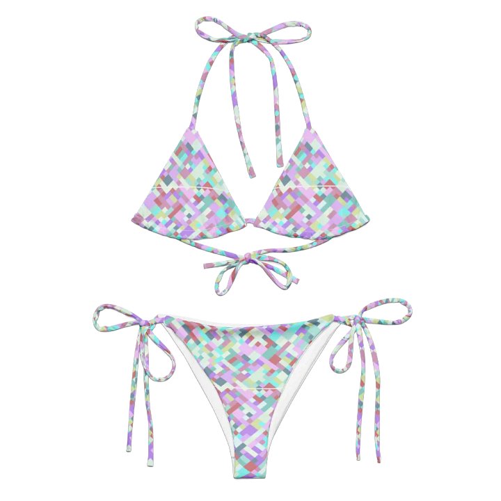 Colorful Mosaic Pattern Design String Bikini - v5 product image (1)
