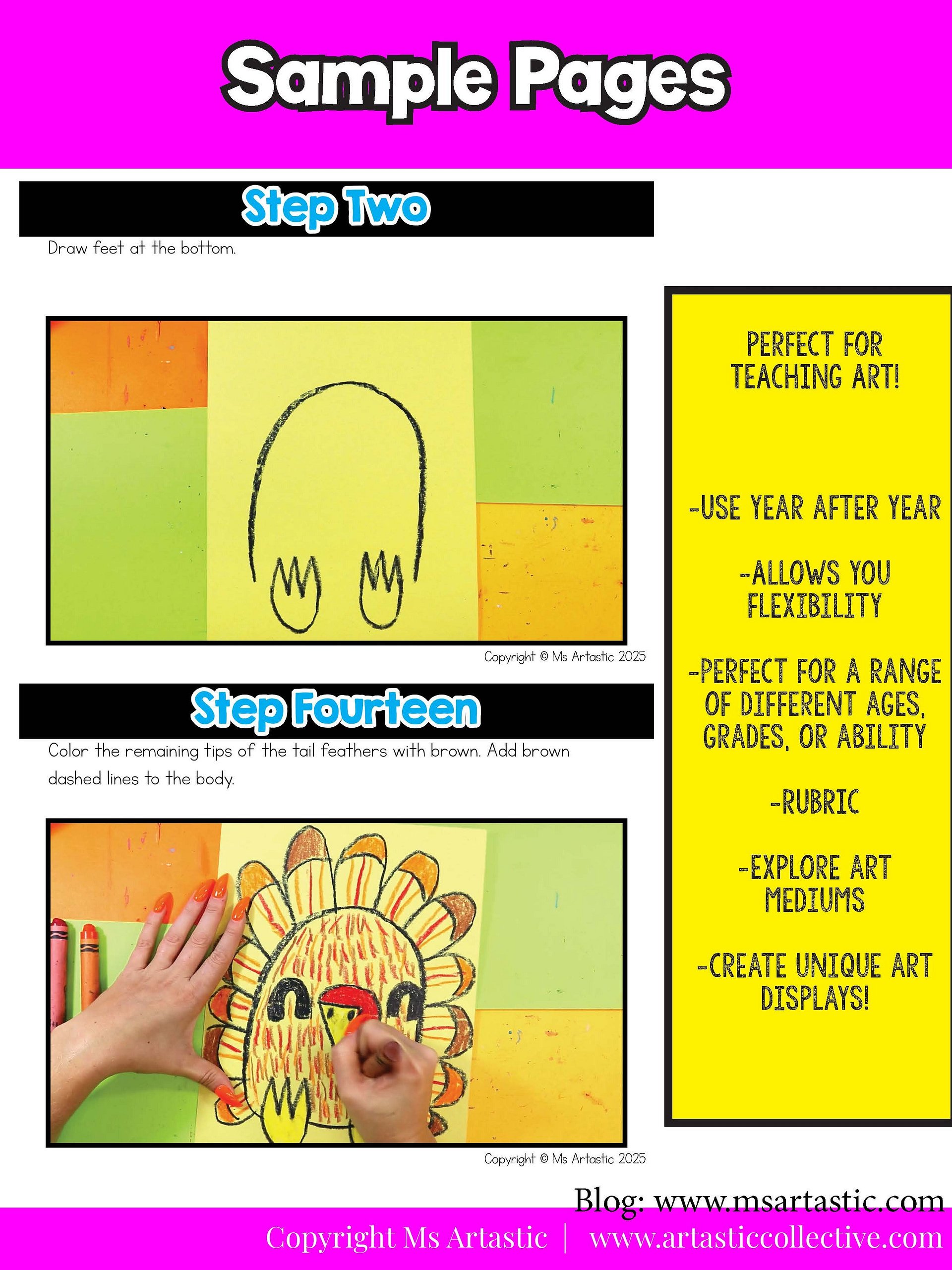 Thanksgiving Art Project Turkey Art Lesson Thanksgiving Art Activity K to 3 product image (7)